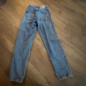 Zara Straight Jeans in Light Blue Denim